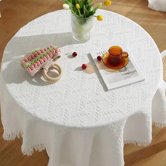 Скатерть тканевая 130x180см, кофейная